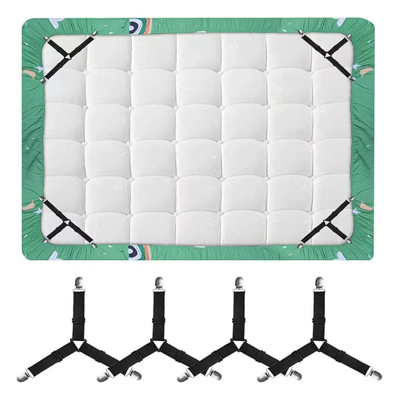 Universal Bed Sheet Fixed Holder High Elastic Adjustable Crisscross Fastener Straps Kits Non-Slip Sofa Cover Clips