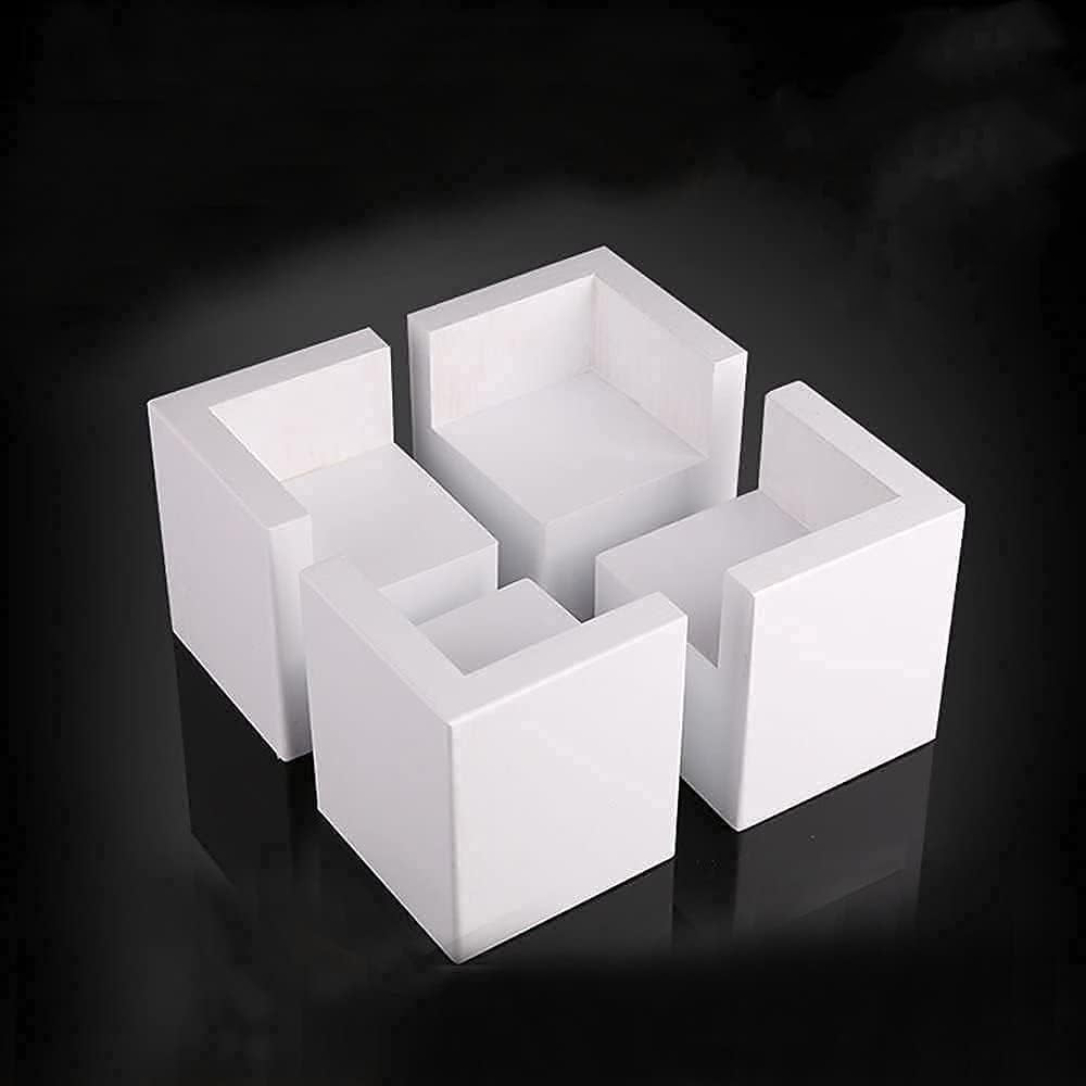 Set of 4 Bed Risers White Furniture Risers Heavy Duty Lifts Height 2", Solid Natural Wood Risers for Bed, Furniture, Table, Sofa,Chair Risers Furniture Legs