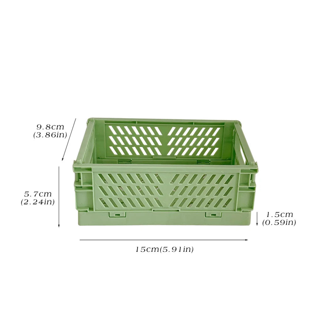 Mr.Paper 6 Styles Plastic Stackable Foldable Stationary Holder Simple Cute Student Office Desktop Storage Stationery Organizer