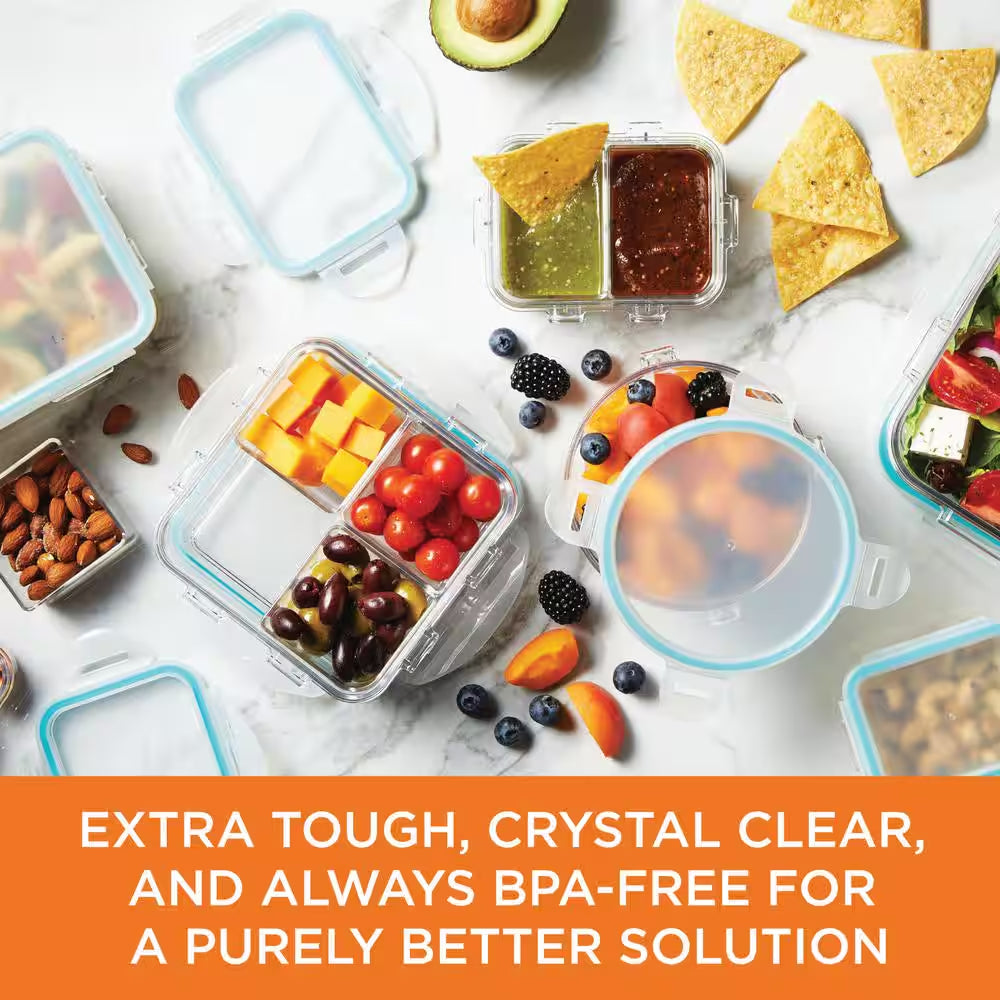 Tritan 2-Piece 44 Oz. Square Food Storage Container Set