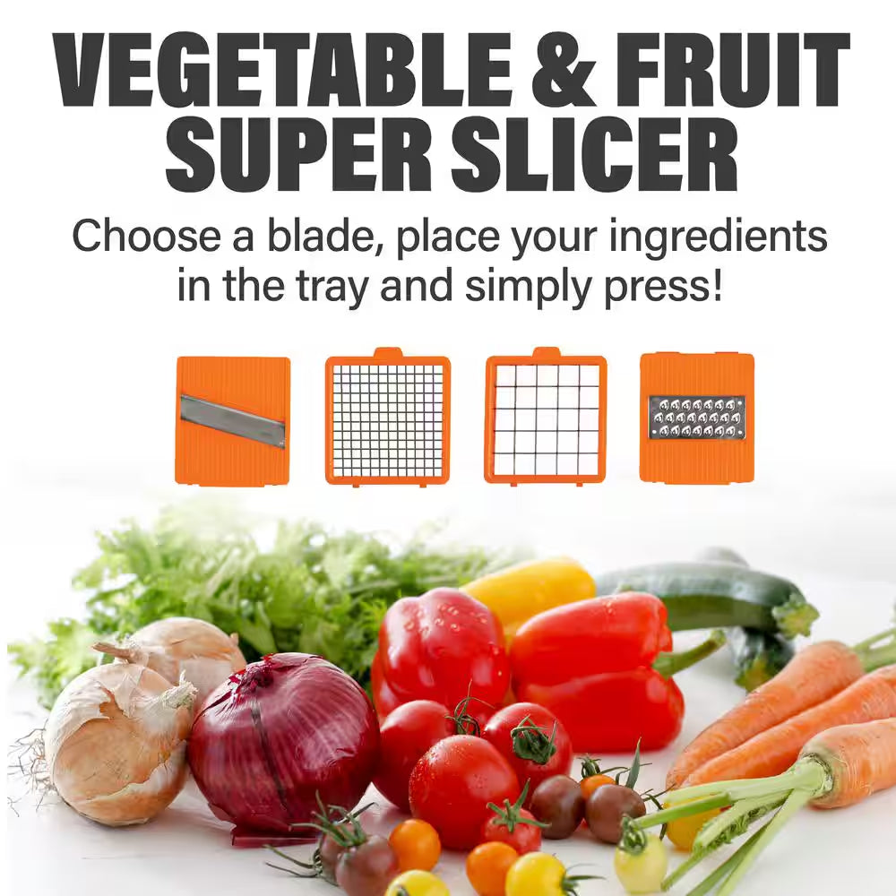 Nutri Slicer XL 4-In-1 Portable Easy Storage Handheld Kitchen Slicer with Storage Container