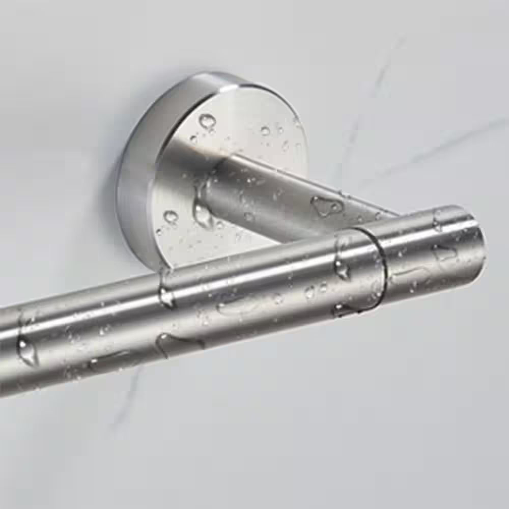 Wall Mount Post Toilet Paper Holder in Brushed Nickel