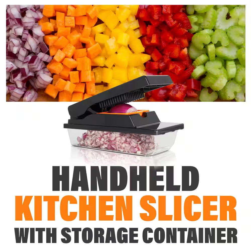 Nutri Slicer XL 4-In-1 Portable Easy Storage Handheld Kitchen Slicer with Storage Container