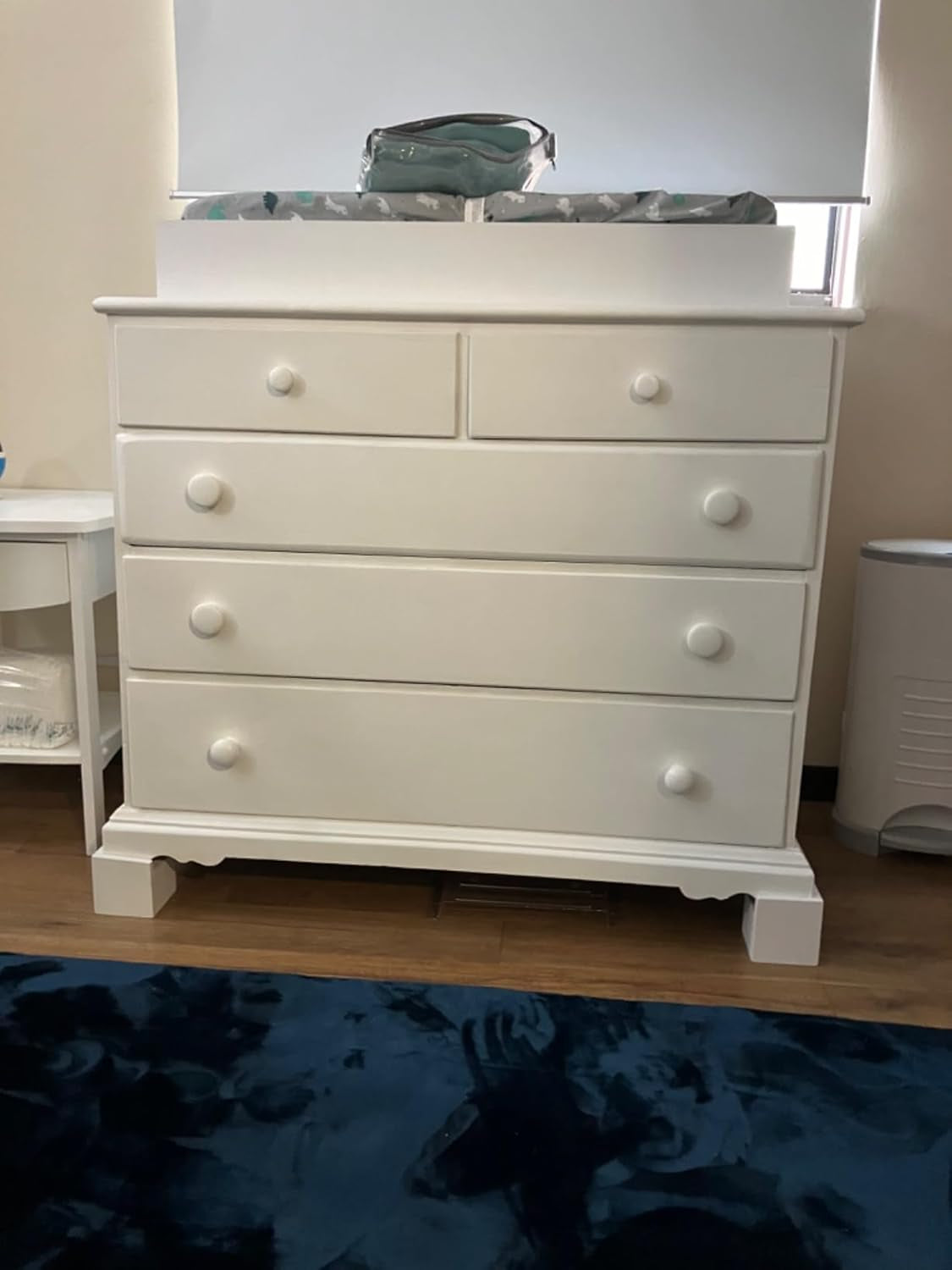 Set of 4 Bed Risers White Furniture Risers Heavy Duty Lifts Height 2", Solid Natural Wood Risers for Bed, Furniture, Table, Sofa,Chair Risers Furniture Legs