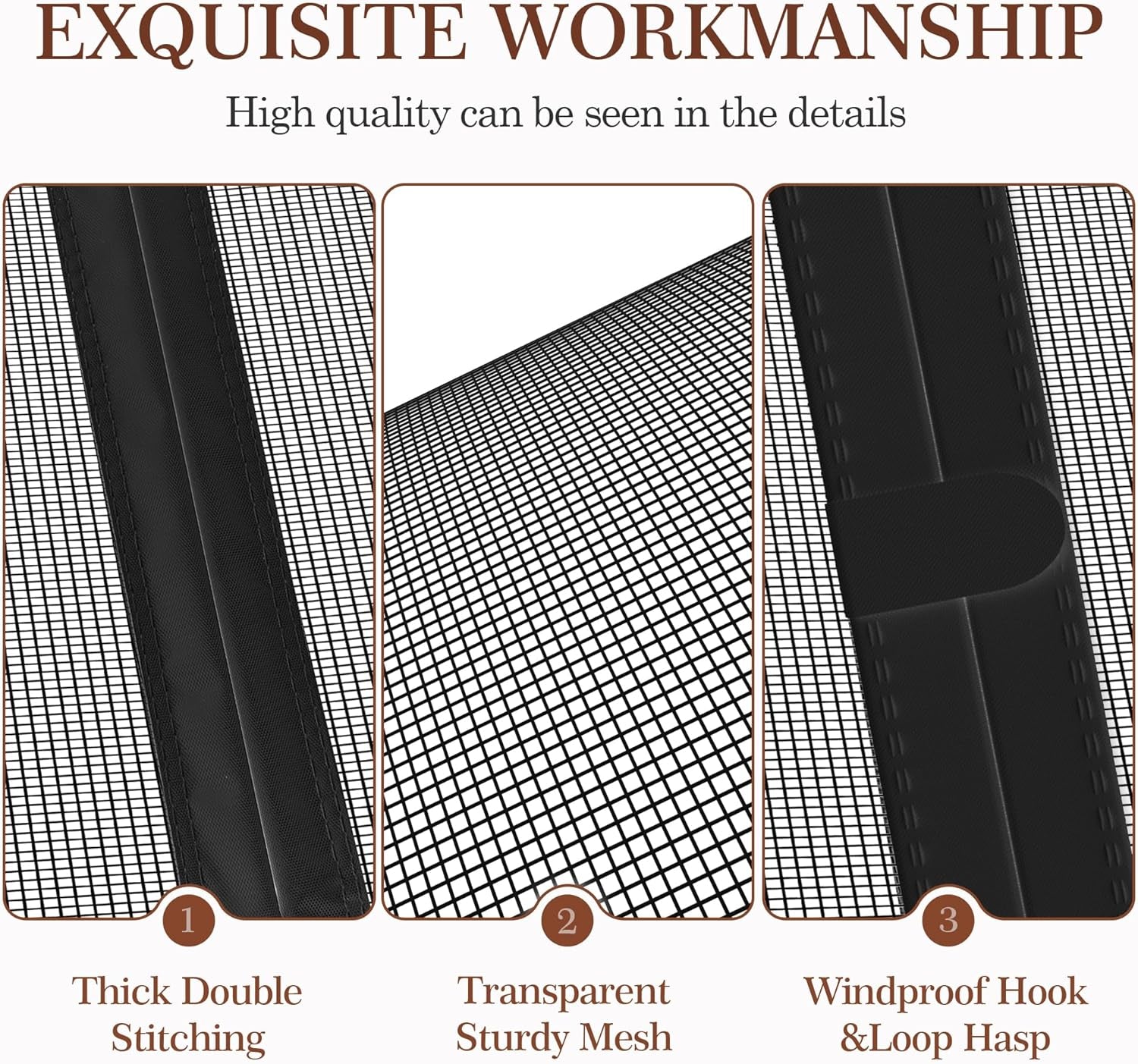 Magnetic Screen Door for Sliding & French Doors 64"X80", Screen Size 66"X81" Reinforced Mesh with Strong Magnets for Double Door & Large Size Front/Back Patio Doors