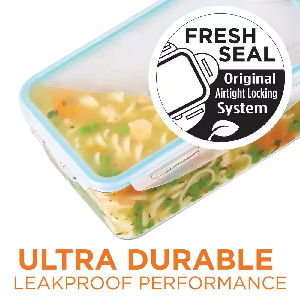 Tritan 2-Piece 44 Oz. Square Food Storage Container Set